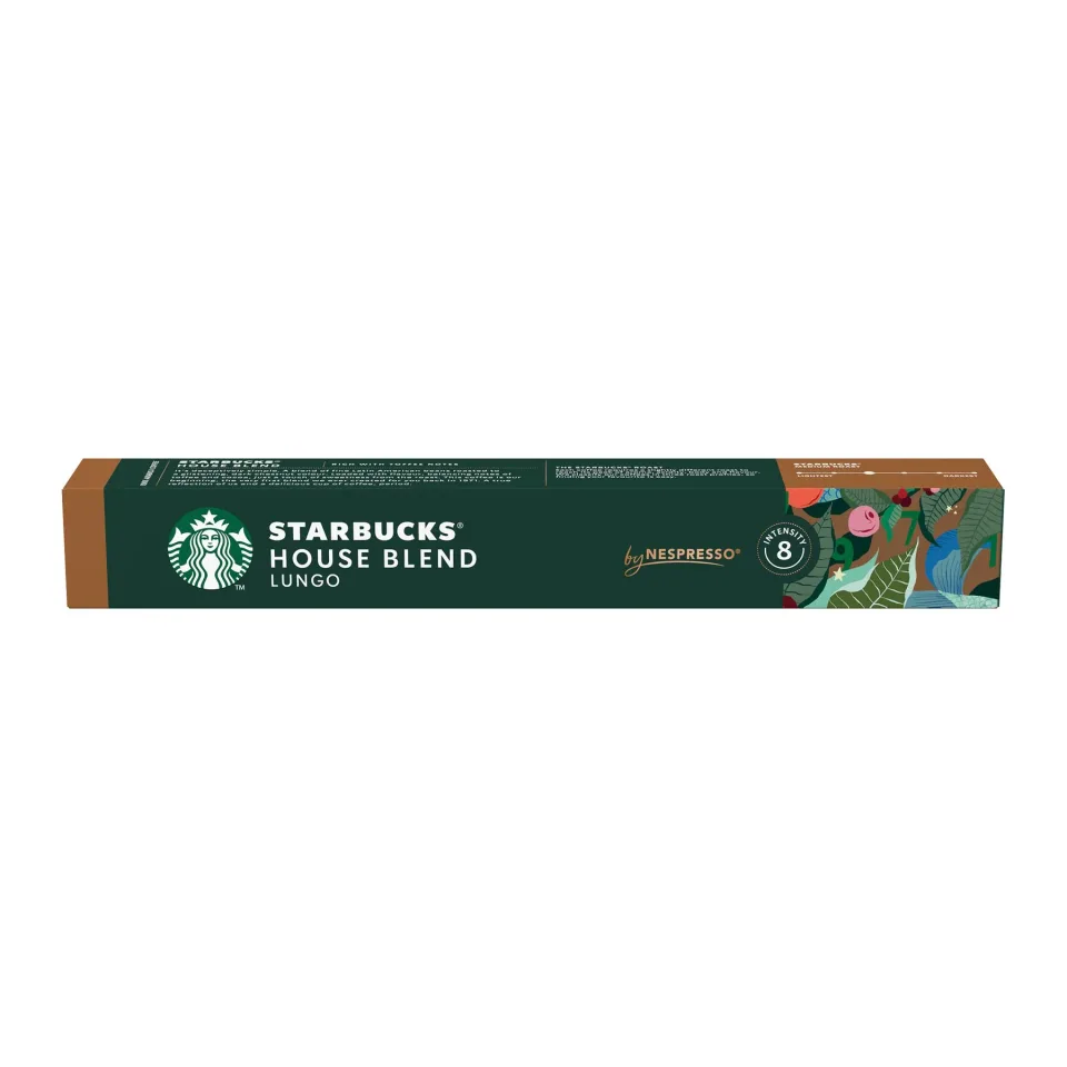Capsule de cafea Starbucks House Blend Lungo, pentru Nespresso, 10 bucăți