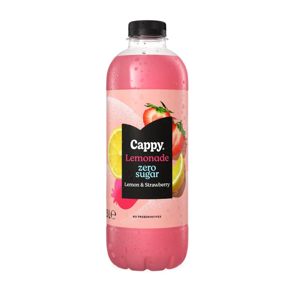 Cappy Lemonade Zero, lămâie & căpșuni, 1.25 L
