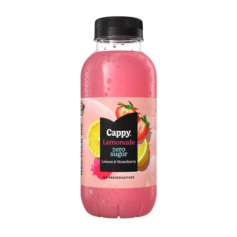 Cappy Lemonade Zero, lămâie și căpșuni, 0.4 L