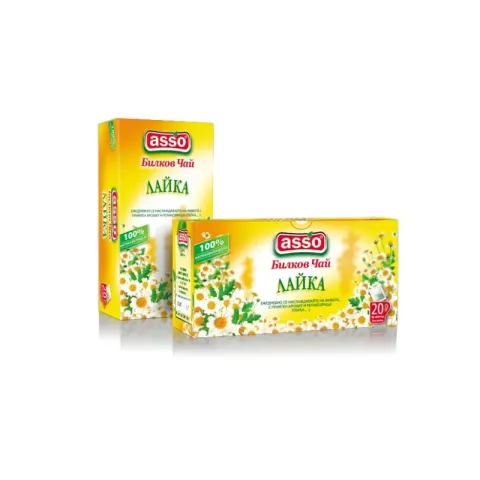 Asso Tea „Chamomile”, din plante, 20 plicuri
