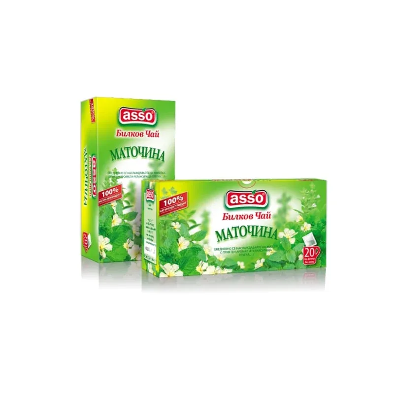 Asso Tea „Lemon Balm”, plante medicinale, 20 bucăți