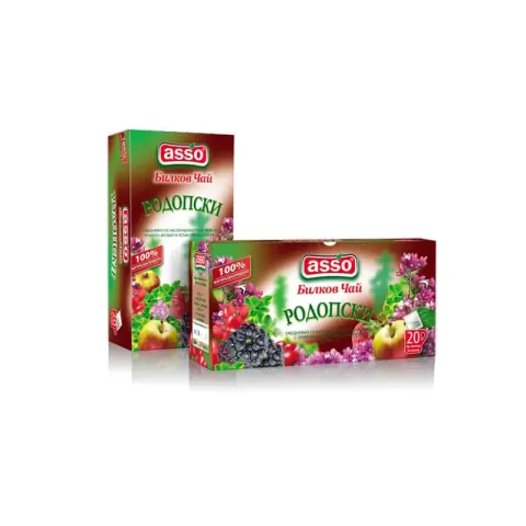Asso Tea „Rhodopes”, plante medicinale, 20 plicuri