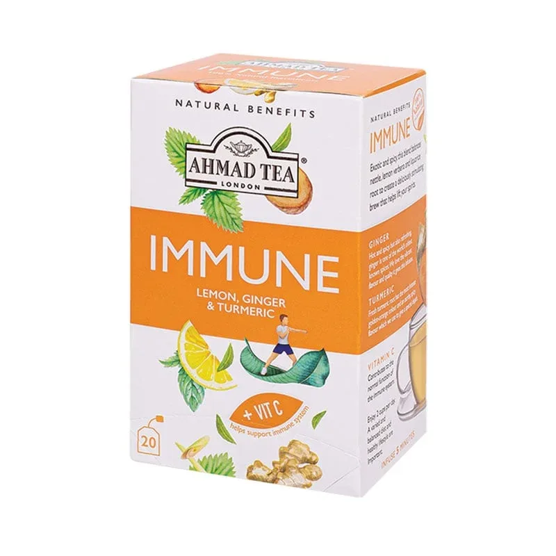 Ahmad Tea Natural Benefits „Immunity”, din plante, plicuri de ceai, 20