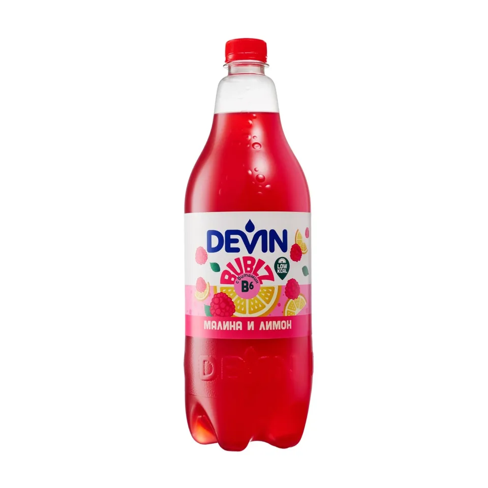 Devin Bublz băutură carbogazoasă, zmeură & lămâie, 1.2 L