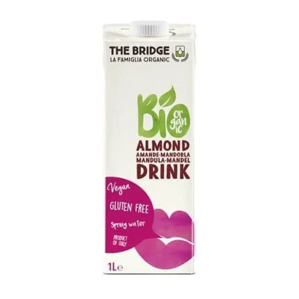 The Bridge Băutură organică, migdale, fără gluten și fără zahăr, 3%, 1 L