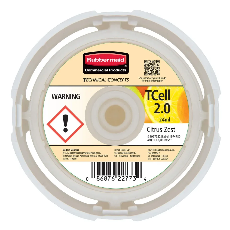 Rezervă pentru odorizant Rubbermaid TCell 2.0, citrice, 24 ml