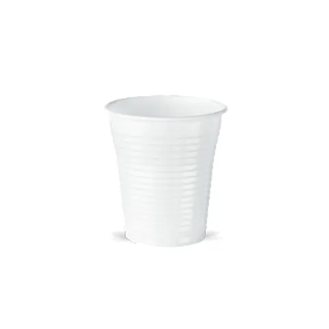 Pahare de plastic, albe, 80 ml, 100 buc.