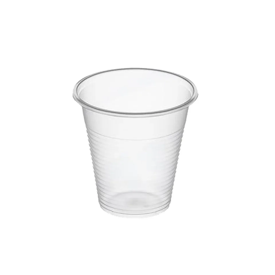 Pahare din plastic Economy, transparente, 160 ml, 100 buc.