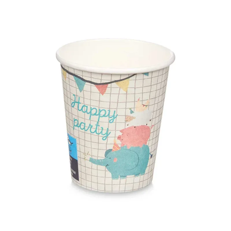Căni de hârtie Arte Regal Happy Party, 240 ml, 12 buc