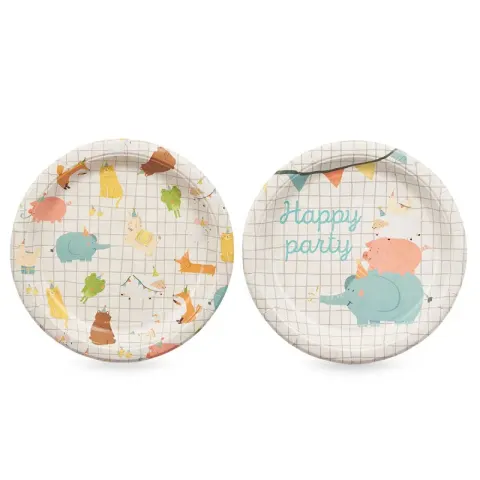 Farfurii din hârtie Arte Regal Happy Party, 22 cm, 6 buc.