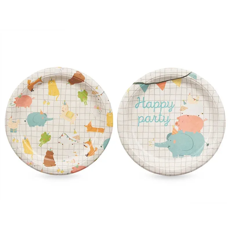 Farfurii din hârtie Arte Regal Happy Party, 22 cm, 6 buc.