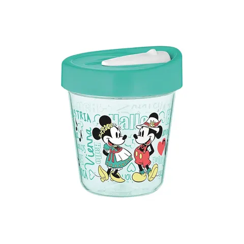 Cana termică Disney Travel Vienna, cu capac, 350 ml, verde