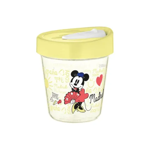 Cană de călătorie Disney Madrid, cu capac, 350 ml, galbenă
