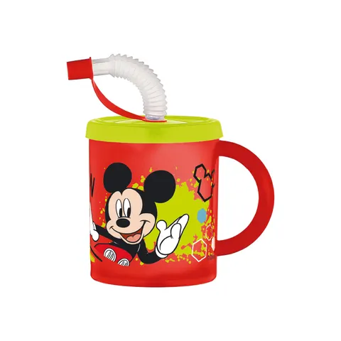 Pahar Disney cu pai și mâner Mickey Mouse, 210 ml