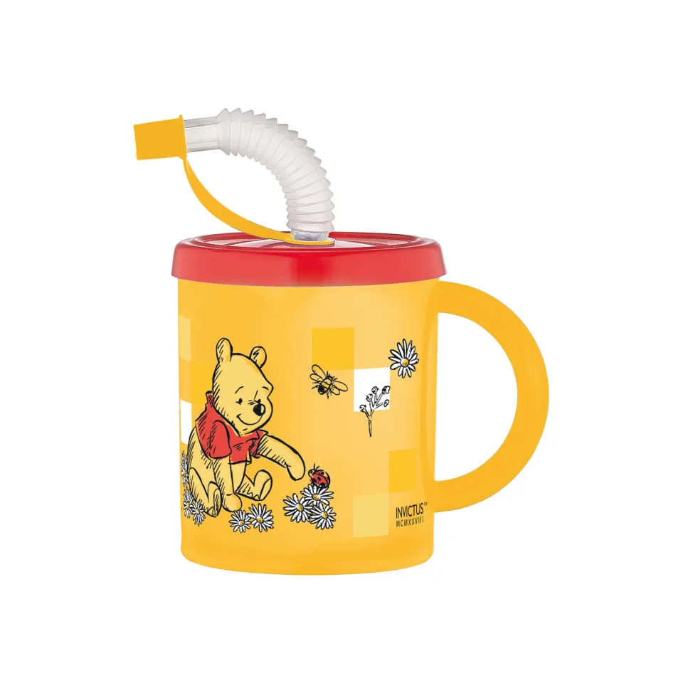 Pahar Disney cu pai și mâner Winnie the Pooh, 210 ml