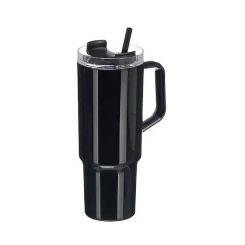 Pahar Kinvara, cu mâner și pai, 1200 ml, asortat - alb sau negru