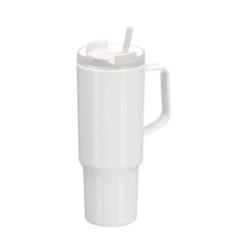 Cana Kinvara, cu mâner și pai, 1200 ml, albă