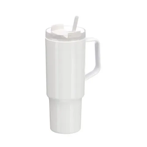 Cana Kinvara, cu mâner și pai, 1200 ml, albă