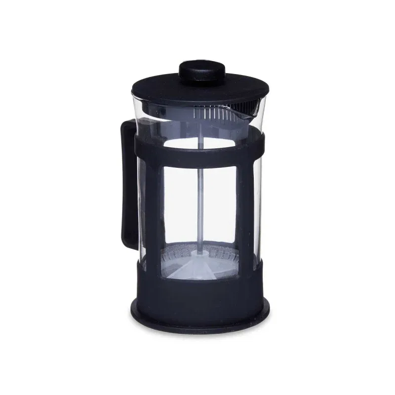 Ceainic Vivalto, cu presă, sticlă, 1 L, negru