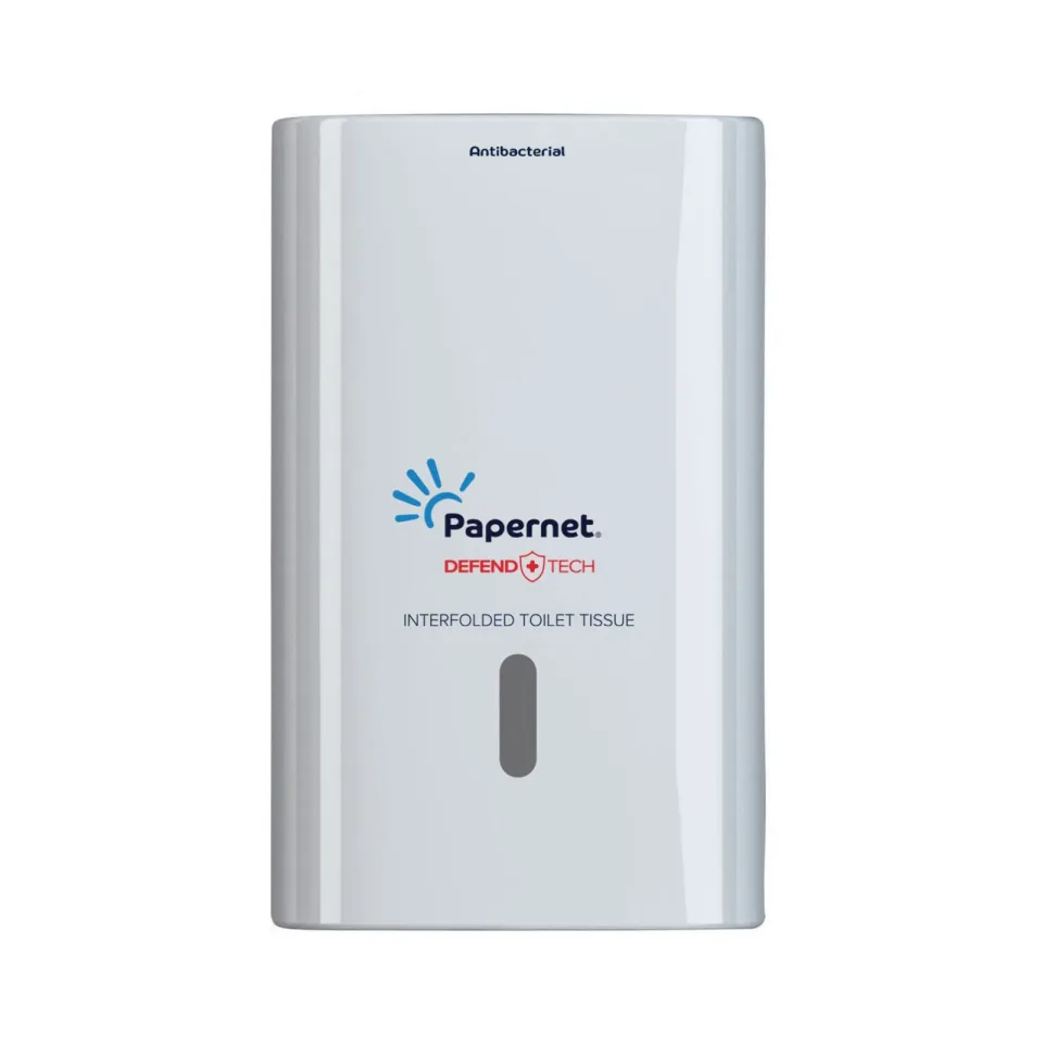 Dispenser pentru hârtie igienică Papernet, pe pachet, alb, 2,5 pachete, 16,5 x 13,5 x 26,5 cm