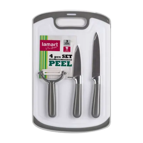 Set Lamart Kitchen, 2 cuțite, curățător și tocător