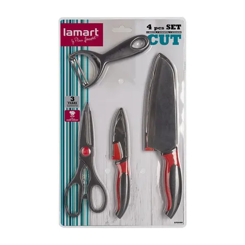 Set Lamart de 2 Cuțite, Foarfece și Curățător