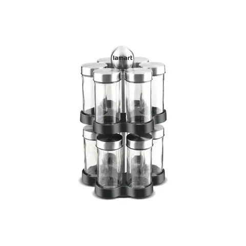 Set borcane condimente Lamart LT7044, 12 piese, cu suport