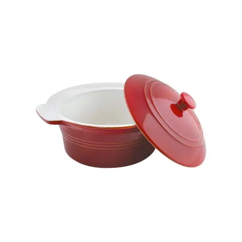 Vas de copt Lamart LT9201, ceramic, cu capac, rotund, 2.3 L