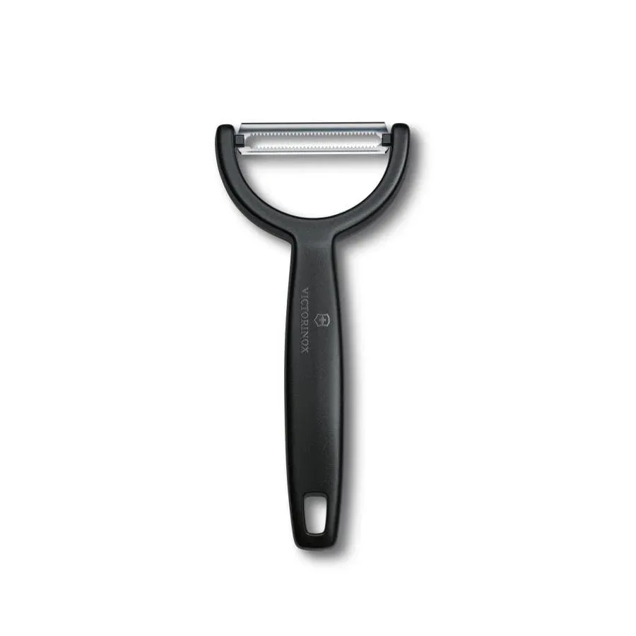 Victorinox Curățător de legume Ypso, dublu zimțat, negru