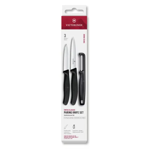 Set de bucătărie Victorinox, curățător și două cuțite