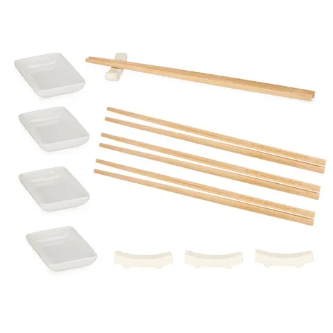 Set sushi Kinvara, alb, 12 piese