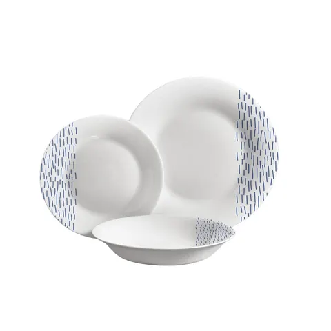 Set veselă Vivalto, rotund, decorat, 18 piese