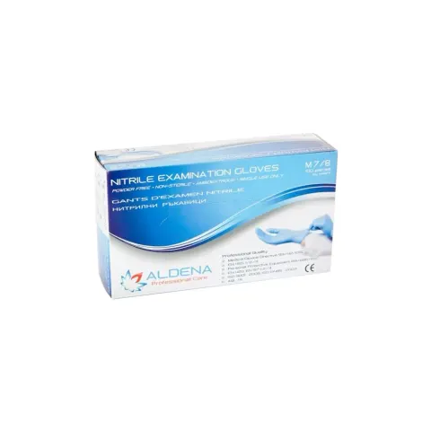 Mănuși Aldena, nitril, M, fără pudră, 100 bucăți