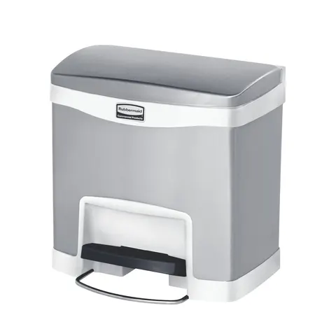 Coș Rubbermaid Slim Jim Front, metal, 15 L, alb, 39.57 x 30.23 x 39.95 cm