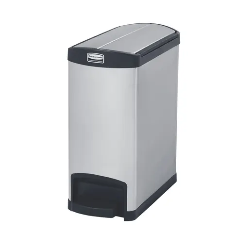 Coș Rubbermaid Slim Jim End, metal, 30 L, negru, 54.94 x 25.65 x 58.78 cm