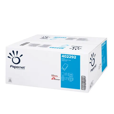 Prosoape pentru mâini Papernet Special, pliuri în V, cu două straturi, 21 x 24 cm, 210 scurte