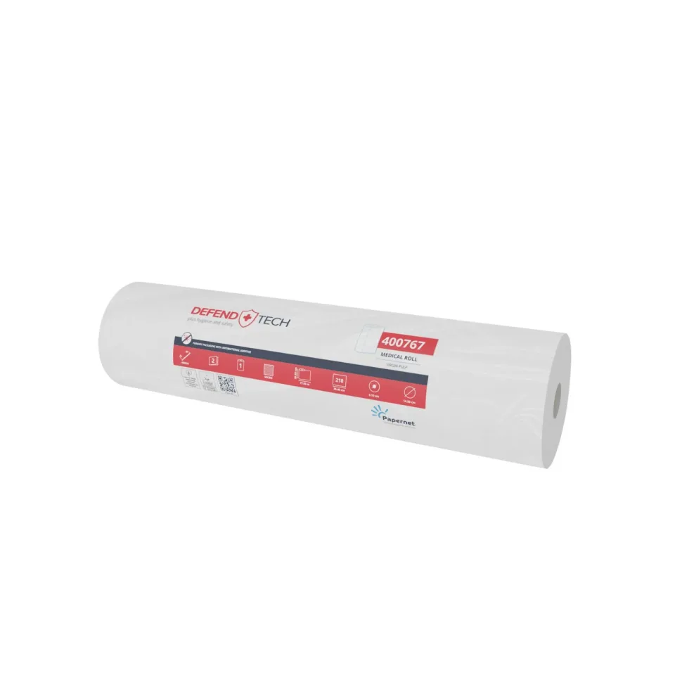 Foi de unică folosință pe rolă Papernet, 60 x 36.5 cm, cu lungimea până la 76 m, 210 foi scurte
