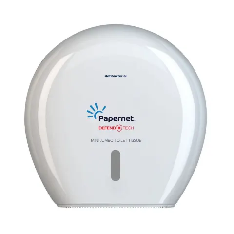 Dispenser pentru hârtie igienică Papernet Mini Jumbo, alb, 25.7 x 14.8 x 24.9 cm