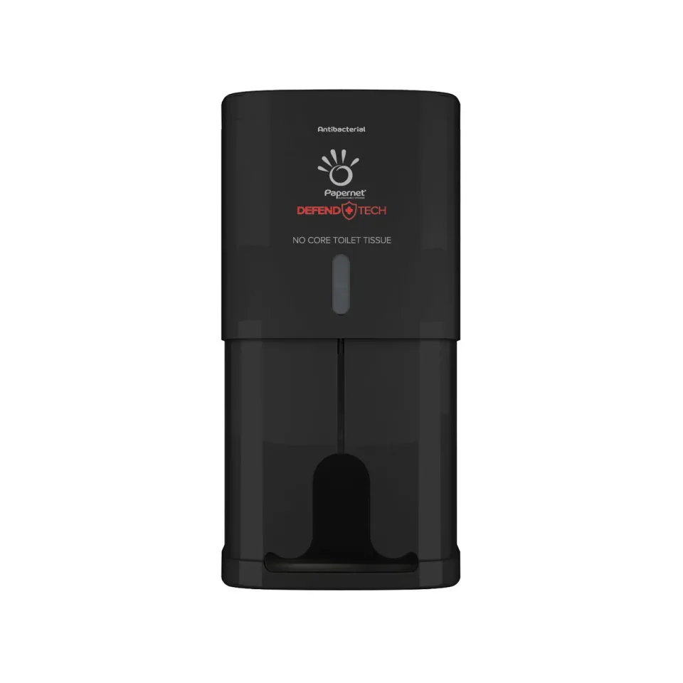 Dispenser pentru hârtie igienică Papernet, Full Tech, negru, 2 role, 16.1 x 15.5 x 33 cm
