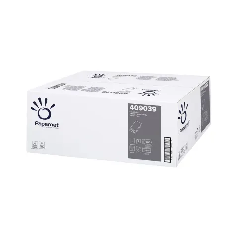 Prosoape pentru mâini Papernet Standard, pliate în V, dublu strat, 22 x 21 cm, 266 file, set 15 buc.