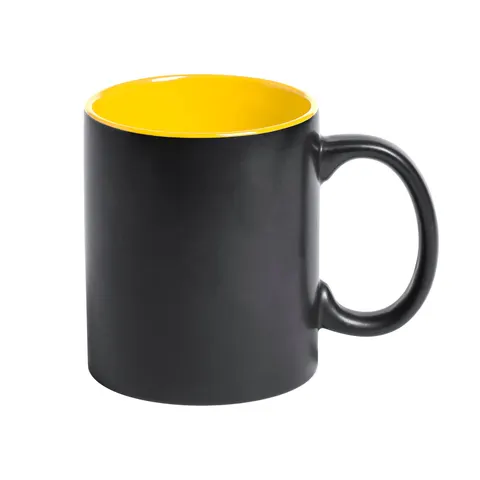 Cană Cool Bafy, ceramică, 350 ml, negru și galben