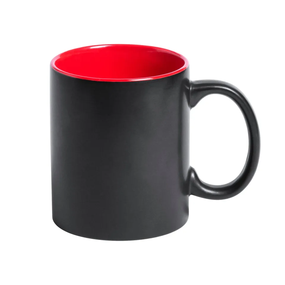 Cană Cool Bafy, ceramică, 350 ml, negru și roșu