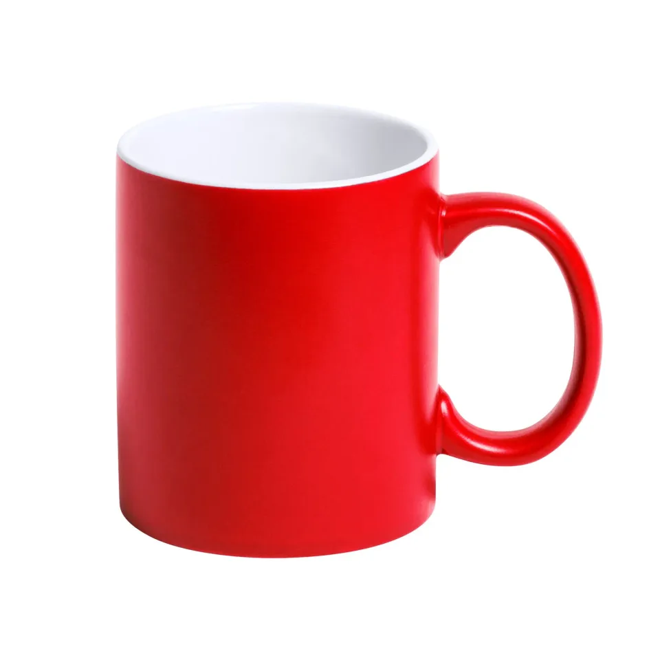 Cană Cool Lousa, ceramică, 350 ml, roșu și alb