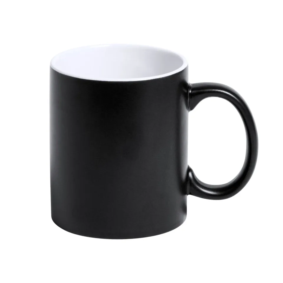 Cană Cool Lousa, ceramică, 350 ml, negru și alb