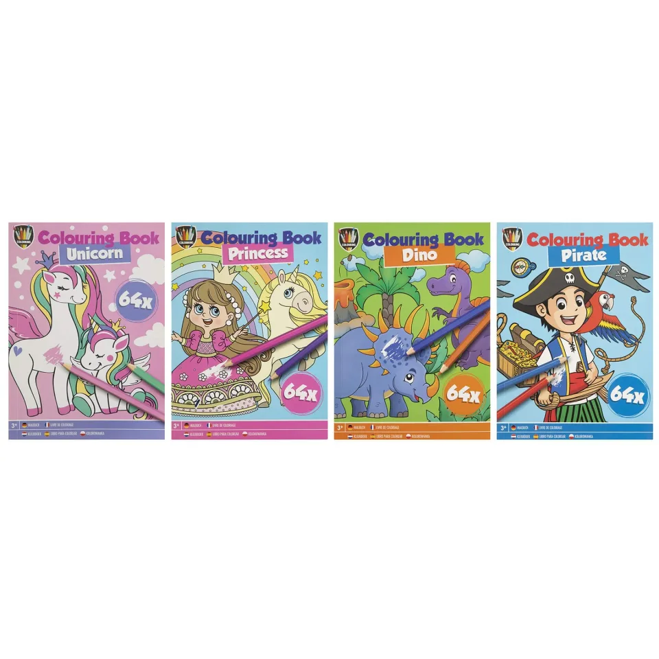 Carte de colorat Moxy, A5, 64 pagini, diverse, 48 buc