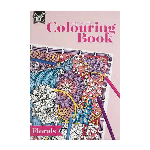 Carte de colorat Craft ID Flori, A4, 32 coli