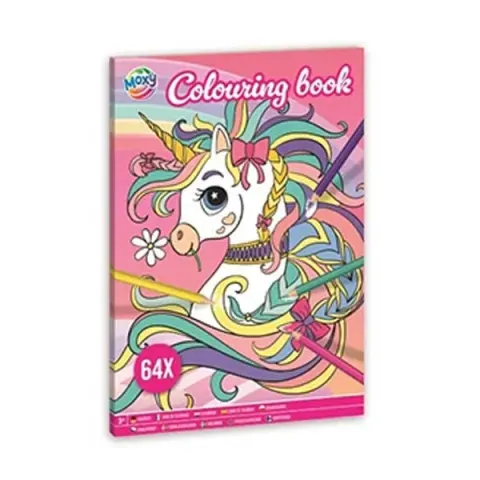 Carte de colorat Moxy Unicorn, A4, 64 pagini