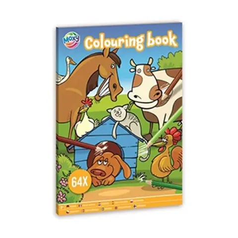 Carte de colorat Moxy Animale, A4, 64 pagini