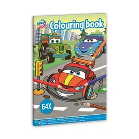 Carte de colorat Moxy Cars, A4, 64 pagini