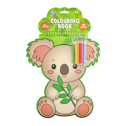 Carte de colorat Moxy, în formă de koala, cu 6 creioane